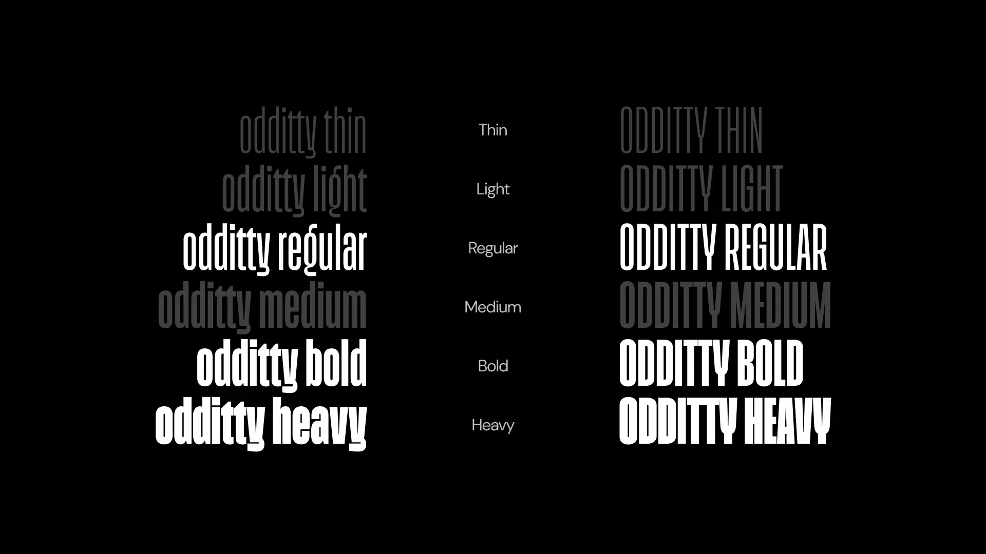 Type and colour, from Odditty